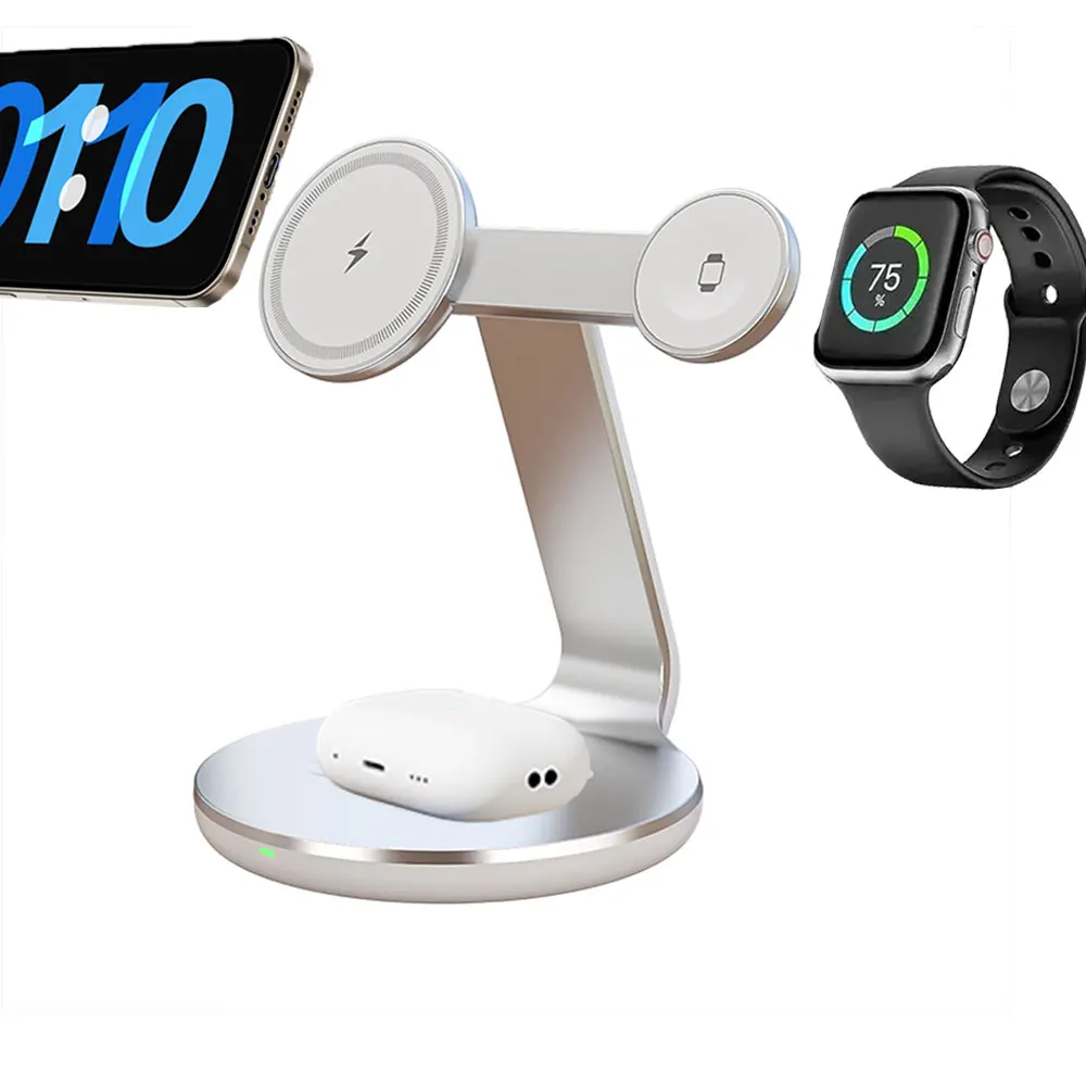 Wireless Charger Watch - 3 in 1 Wireless Charger Stand