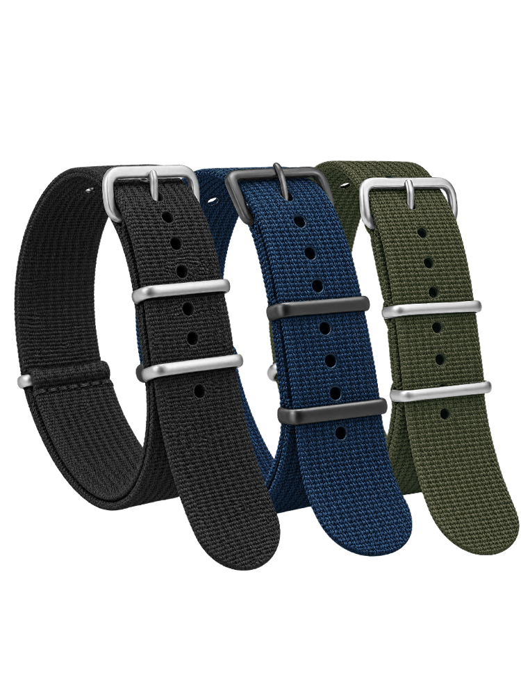 Nylon Nato Strap - Ribbed Nylon Strap For Seiko Military